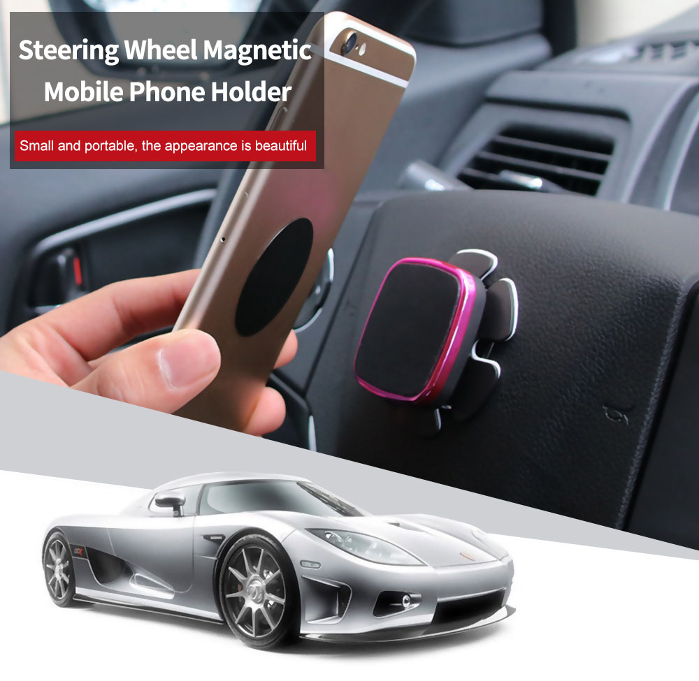 Steering Wheel Magnetic Mobile Phone Support Stand Holder Bracket