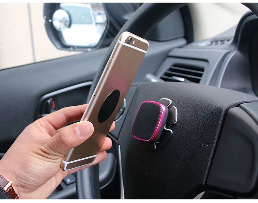 Steering Wheel Magnetic Mobile Phone Support Stand Holder Bracket