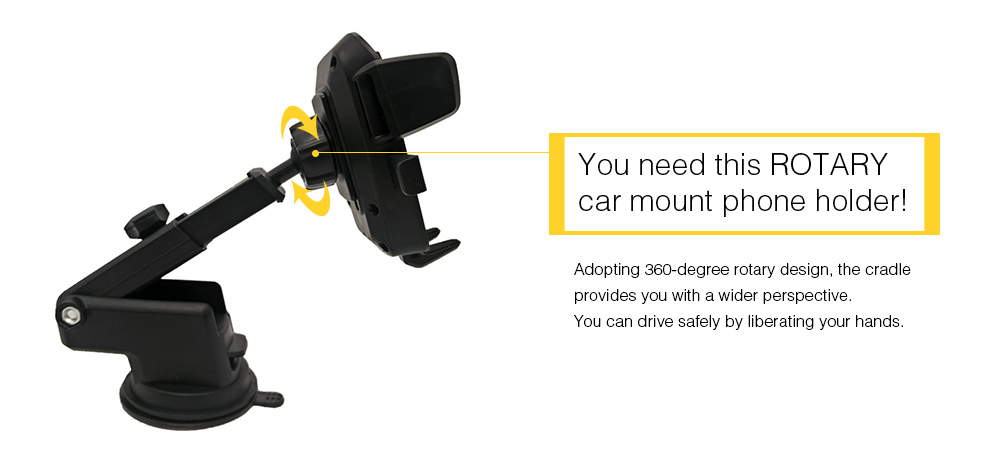 Rotary Car Mount Universal Phone Holder Mobile Phone Cradle