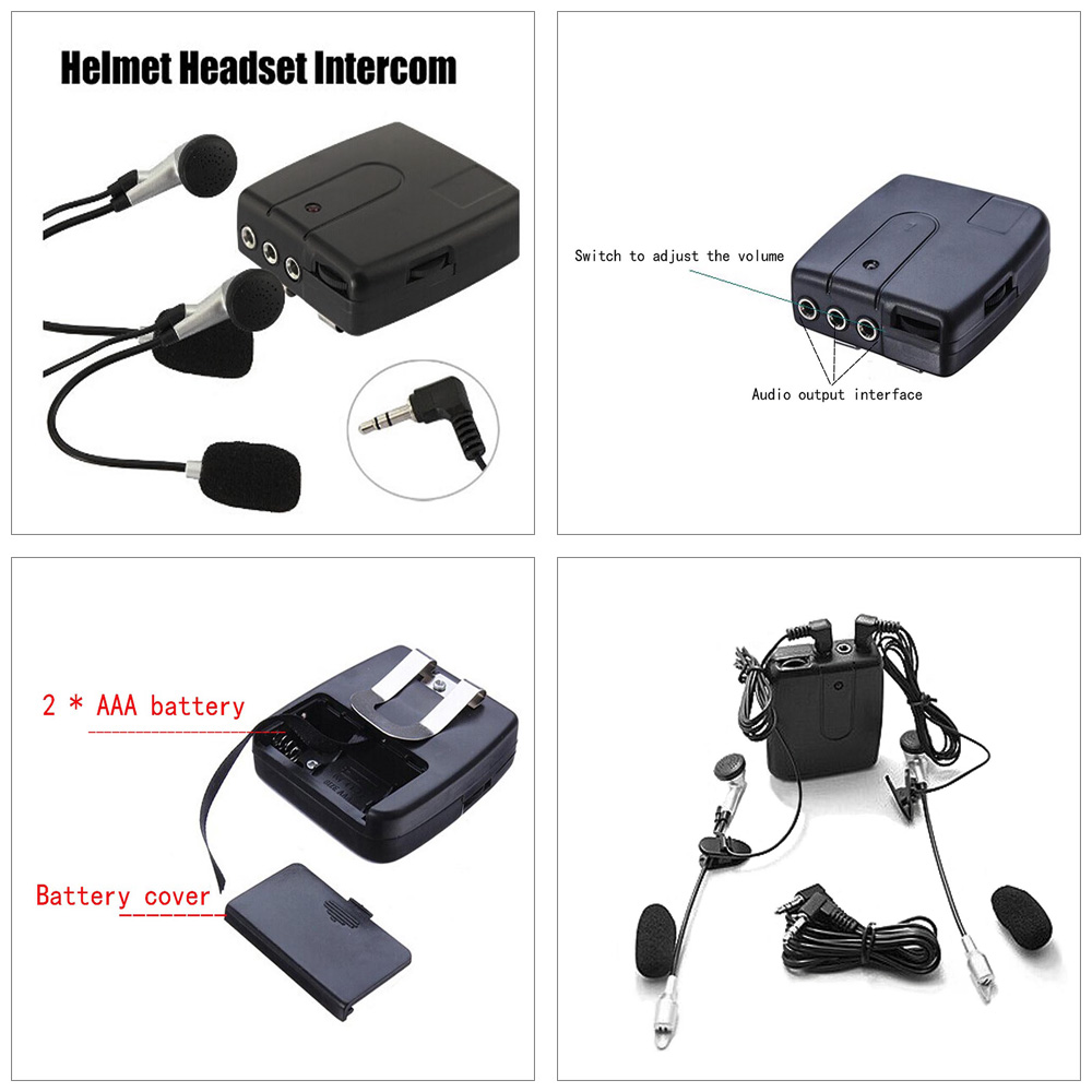 CS - 141A1 Wire Connection Motorcycle Front and Rear Helmet Intercom Headset Interphone