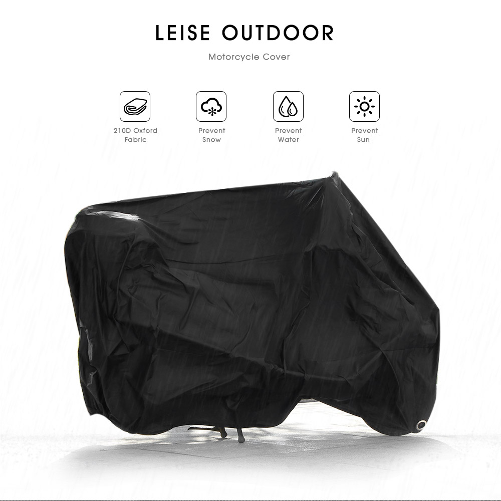 LEISE OUTDOOR 210D Oxford Fabric Outdoor Waterproof Sun Motorcycle Cover for Honda Yamaha Suzuki Harley