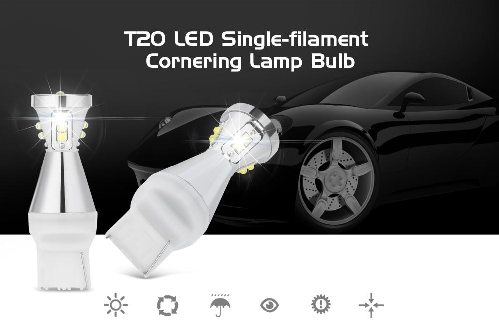 T20 Universal Cornering Lamp LED Bulb Single-filament Double-cone Shape 