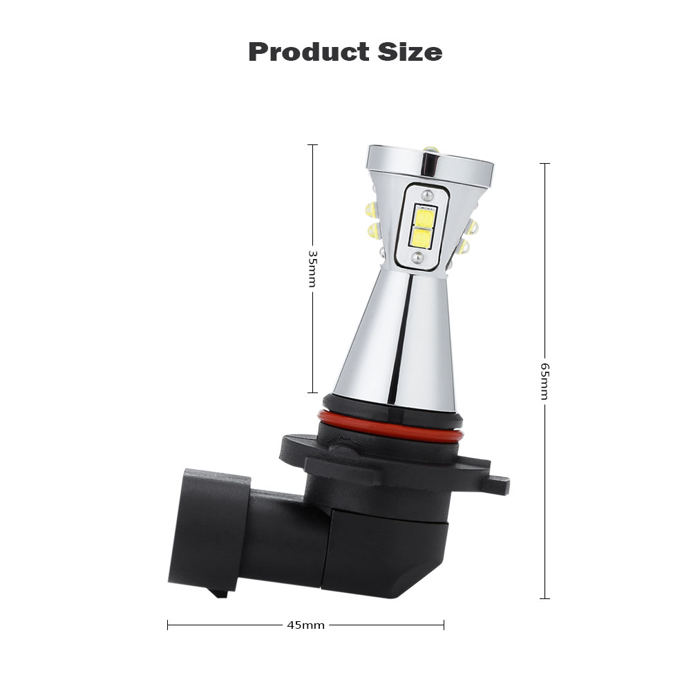 9005 Universal Fog Lamp Auto LED Bulb Double-cone Shape