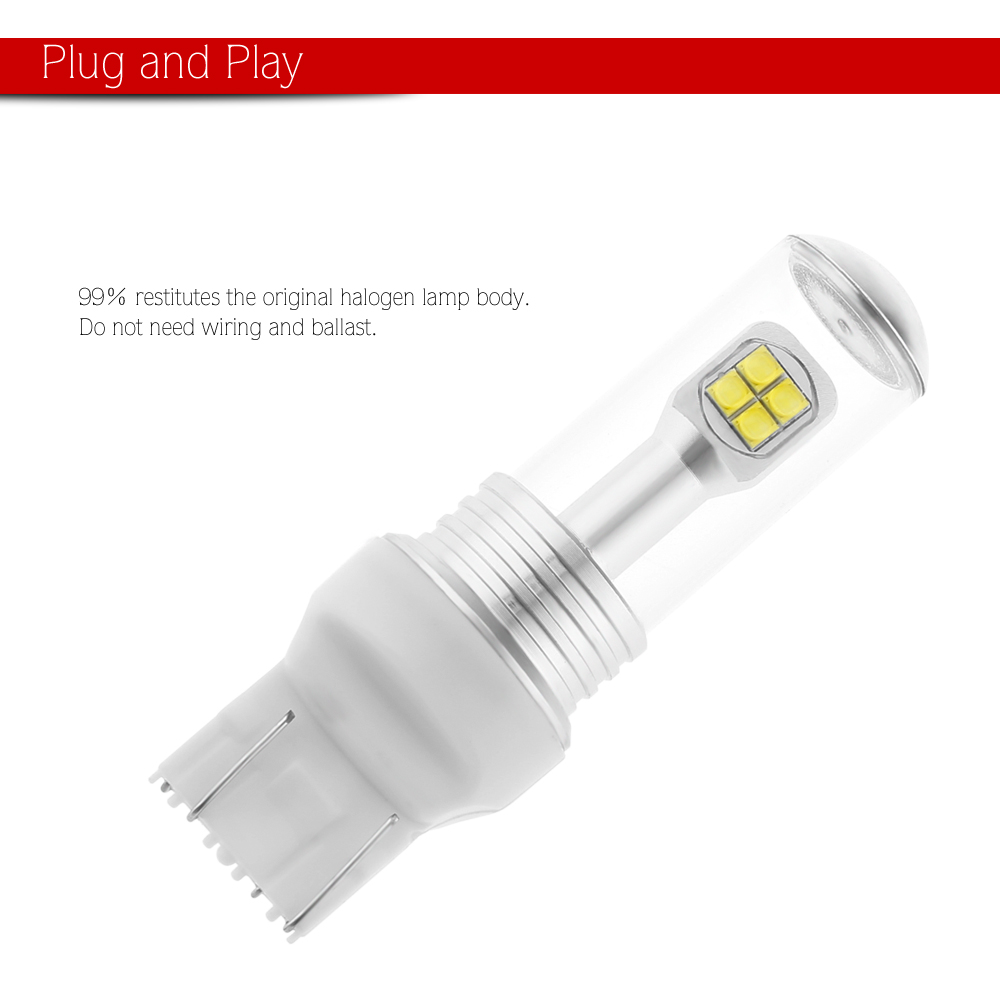 7443 Brake Lamp Auto LED Bulb Double-filament 8W for A18 Series Car 