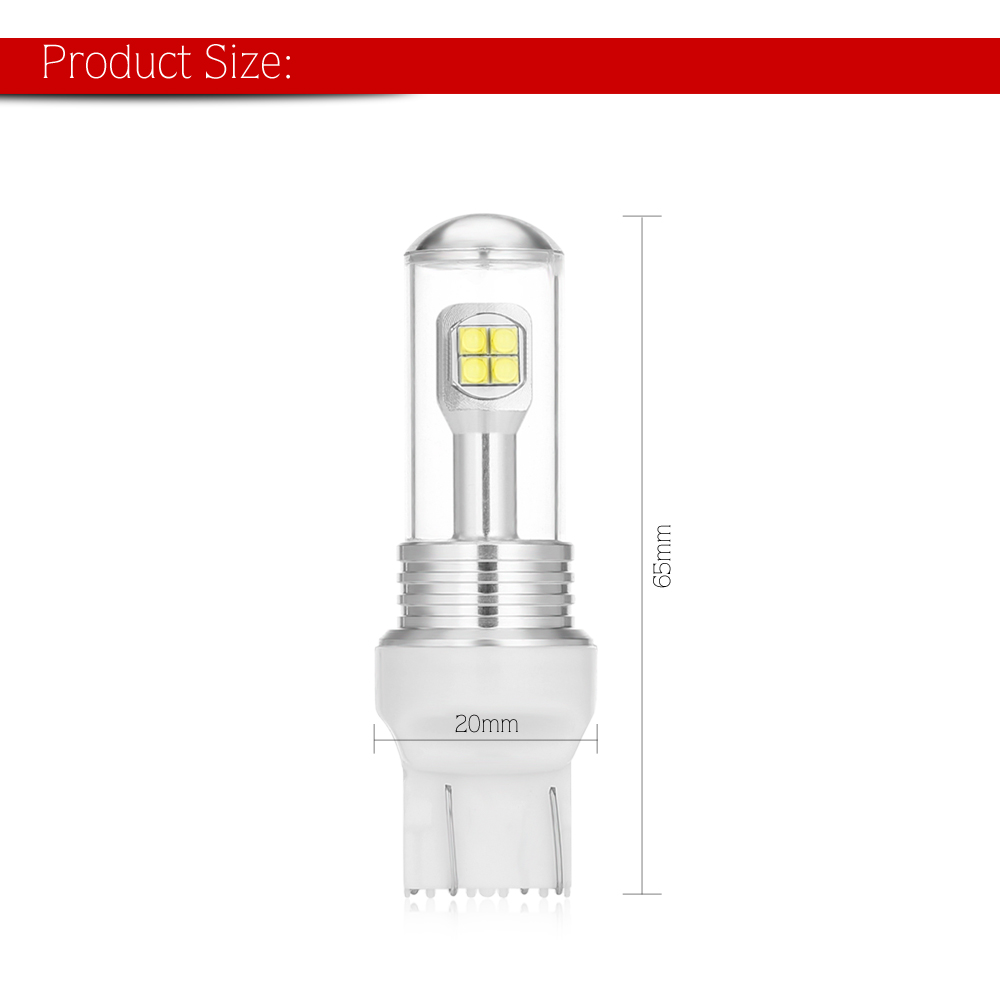 7443 Brake Lamp Auto LED Bulb Double-filament 8W for A18 Series Car 