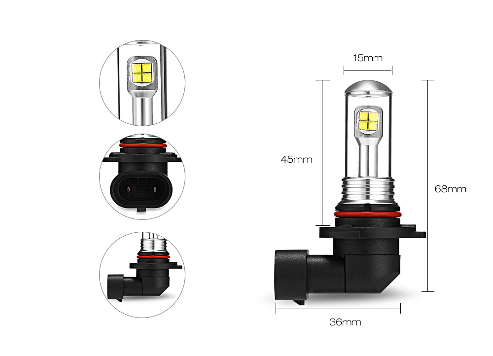 9005 Fog Lamp 40W High Power Automobile LED Bulb for A18 Series Car 