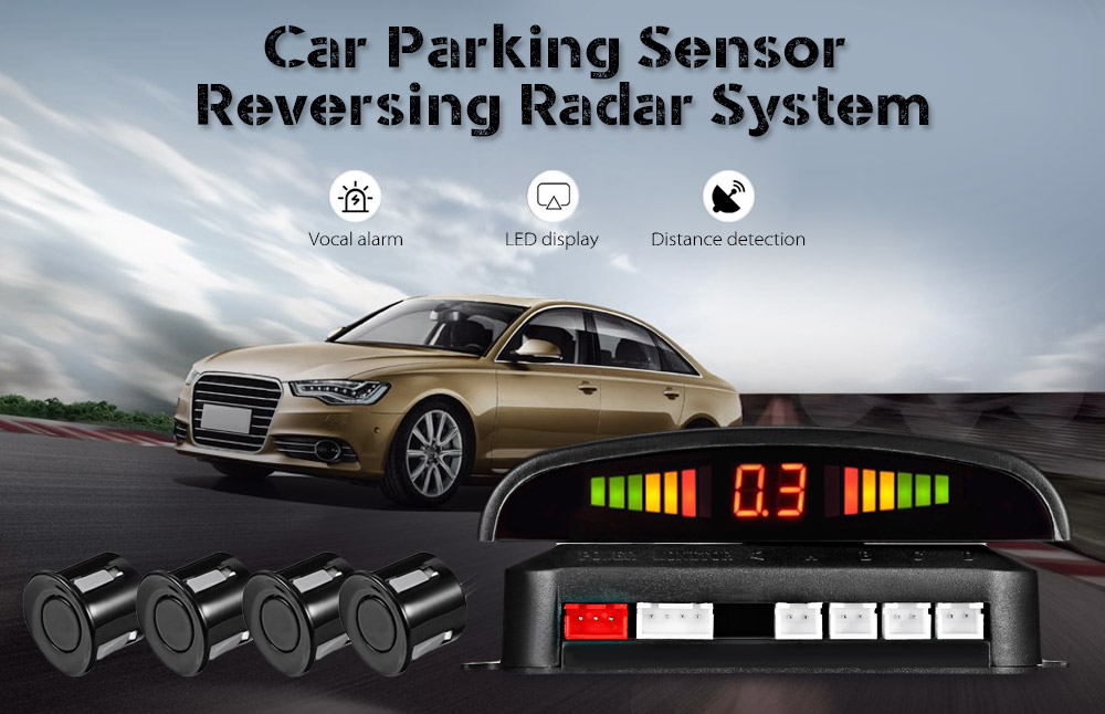 Universal Car Parking Sensor Reversing Radar Distance Detection Digital Display