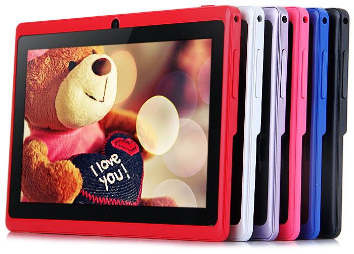 7 inch Q88H A33 Android 4.4 Tablet PC WVGA Screen A33 Quad Core 1.2GHz 512MB RAM 8GB ROM Dual Cameras