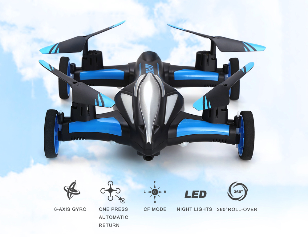 JJRC H23 2.4G RC Quadcopter Land / Sky 2 in 1 6 Axis Gyro UFO Headless Mode / One Key Return Feature