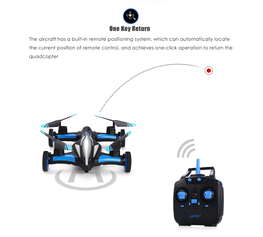 JJRC H23 2.4G RC Quadcopter Land / Sky 2 in 1 6 Axis Gyro UFO Headless Mode / One Key Return Feature