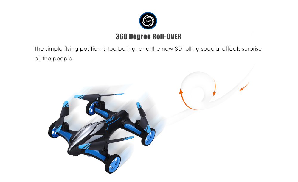 JJRC H23 2.4G RC Quadcopter Land / Sky 2 in 1 6 Axis Gyro UFO Headless Mode / One Key Return Feature