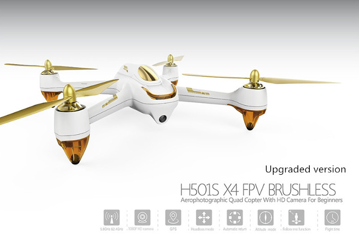 Hubsan H501S X4 5.8G FPV 10CH Brushless with 1080P HD Camera GPS RC Quadcopter - Advanced Version