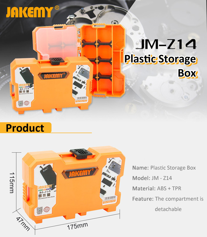 JAKEMY JM - Z14 Plastic Storage Box for Craft Metal Electronic Components