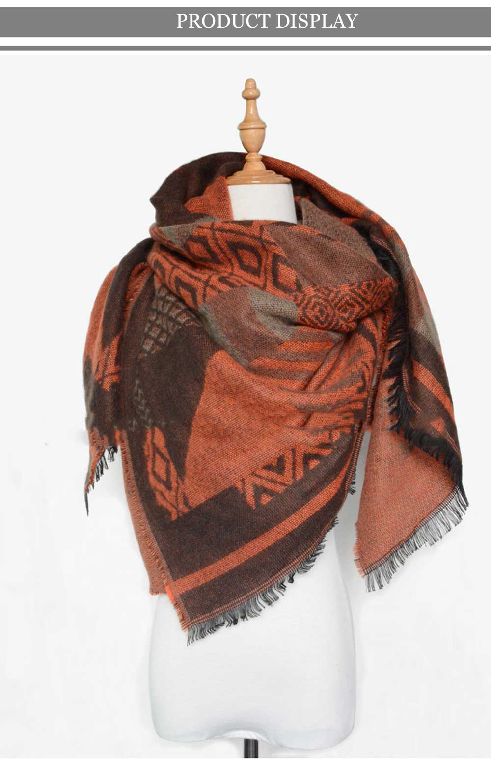 Fashionable Pattern Print Warm Shawl for Women