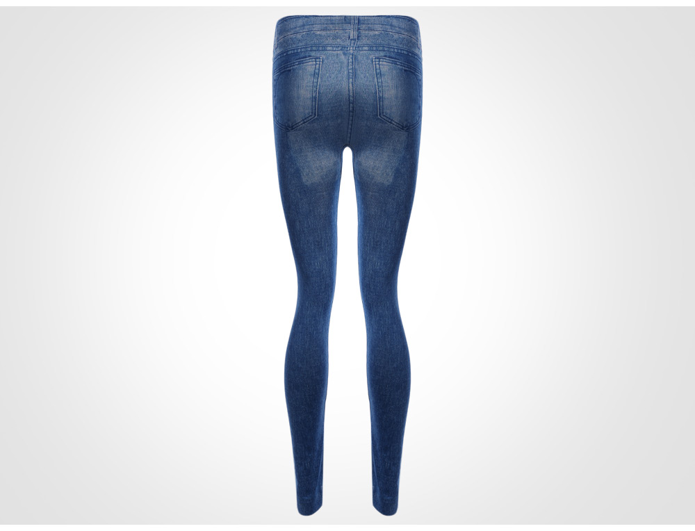 Trendy Mid Waist Patched Skinny Jeans for Women