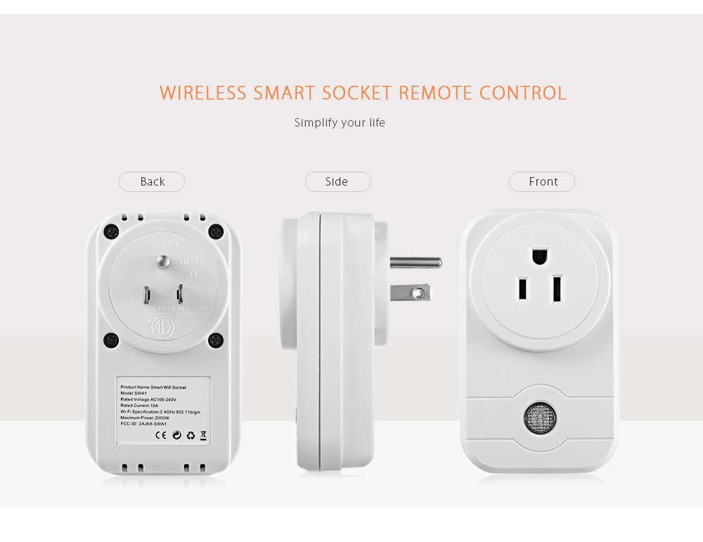 LINGAN SWA1 Wireless Remote Control Smart Socket Home Supply