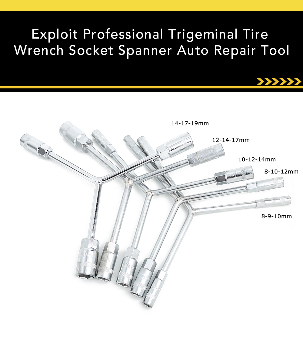 Exploit Professional Trigeminal Tire Wrench Socket Spanner Auto Repair Tool