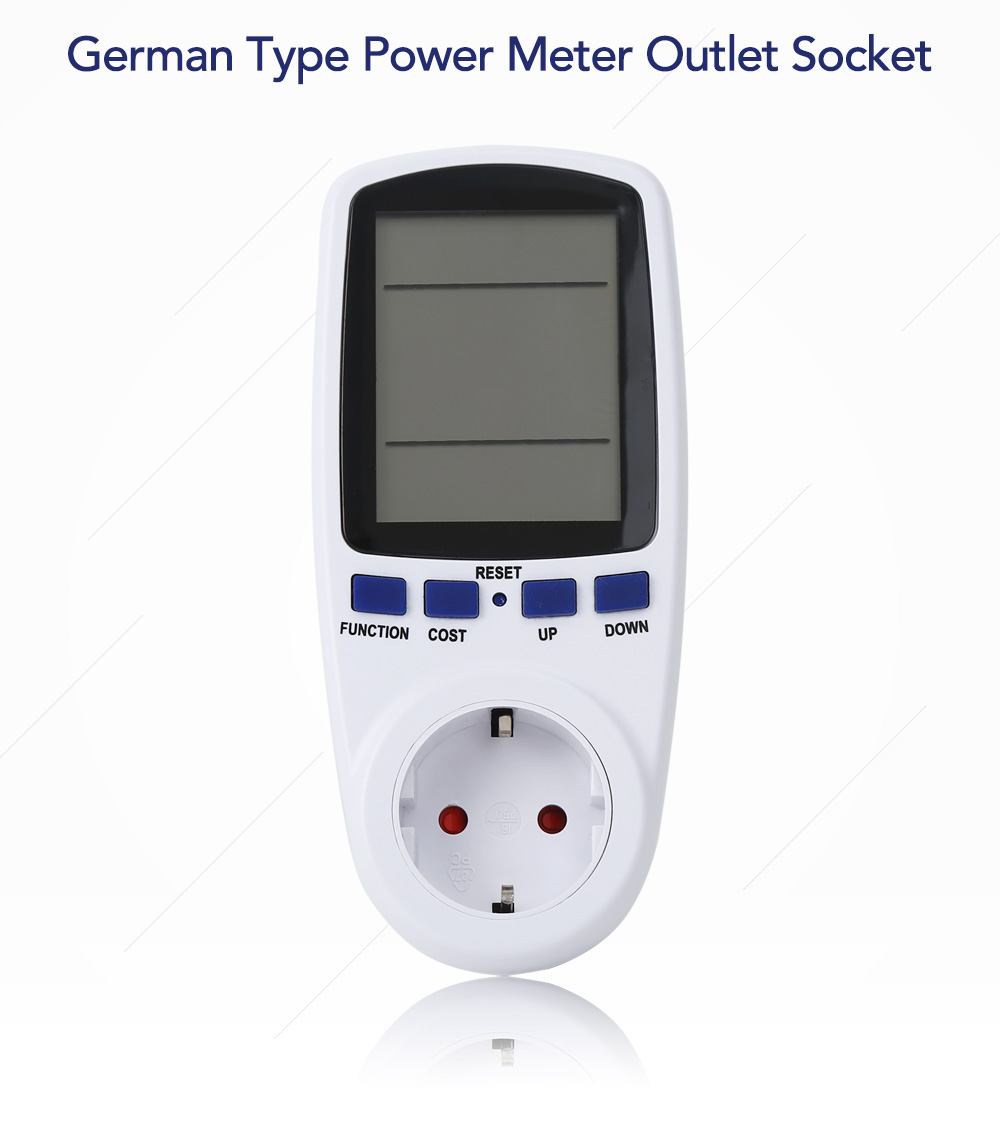 Power Meter Measuring Outlet Socket Watt Voltage Current Analyzer