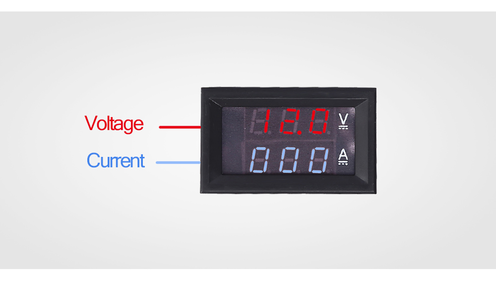 LED VA Two In One Digital Measuring Instrument 100A DC 200V Multimeter