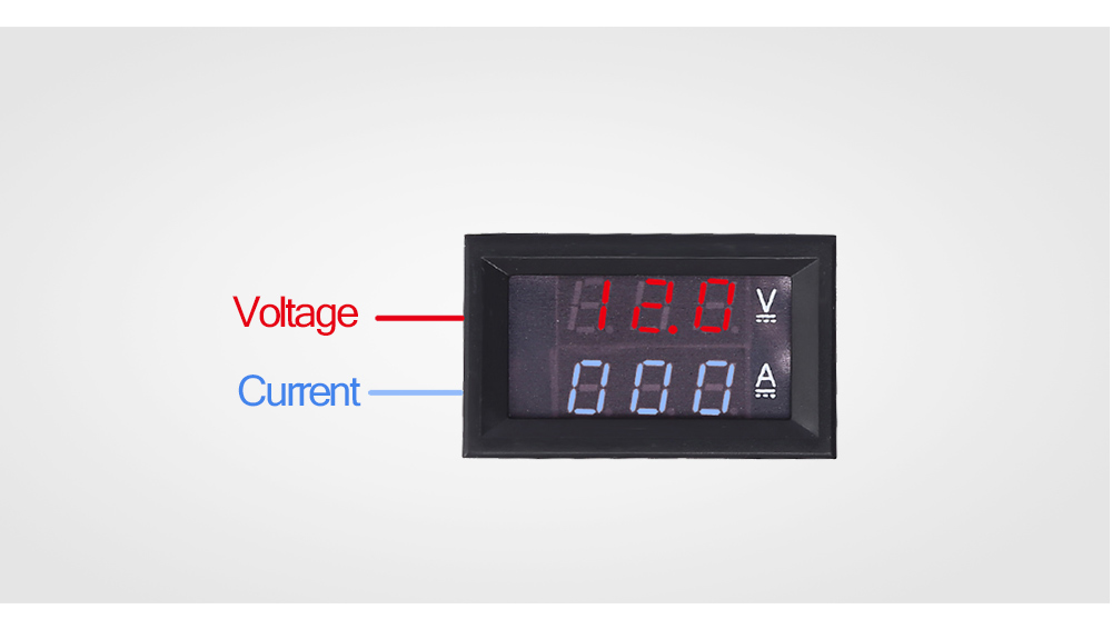 Two In One VA LED Digital Measuring Instrument 5A DC 100V Multimeter