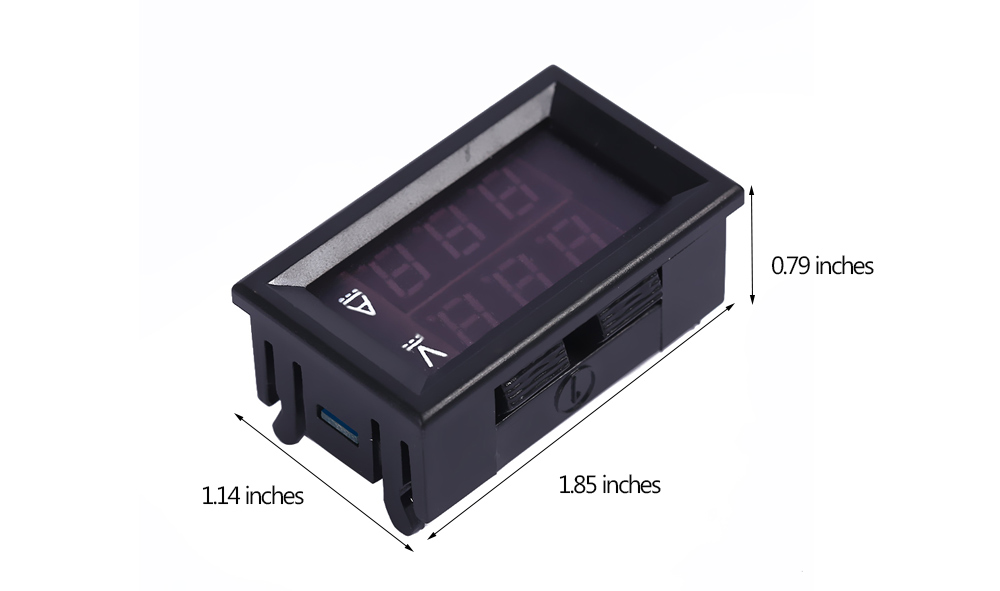 Two In One VA LED Digital Measuring Instrument 5A DC 100V Multimeter