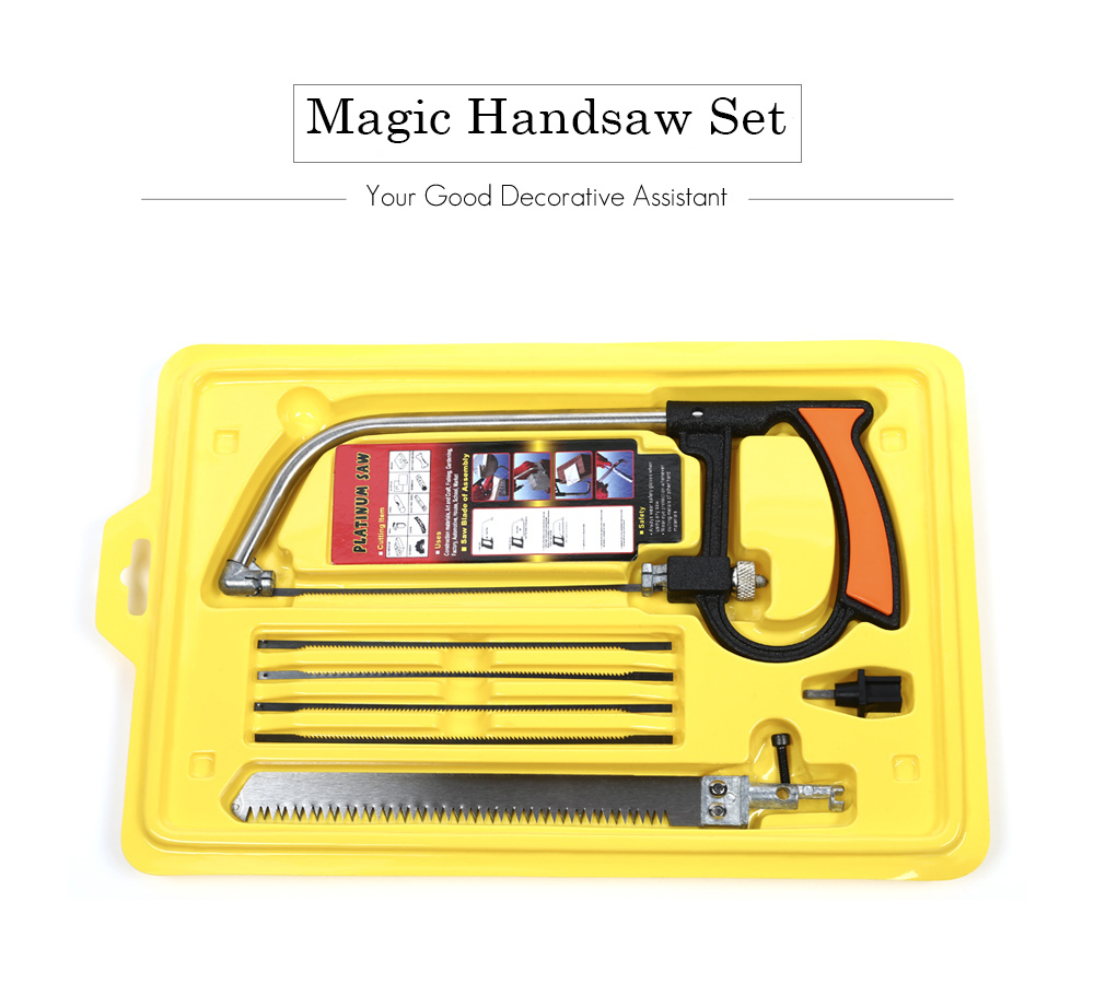 8 in 1 Magic Handsaw Set Kit Multi-purpose DIY Hand Tool Bow Saw for Woodworking