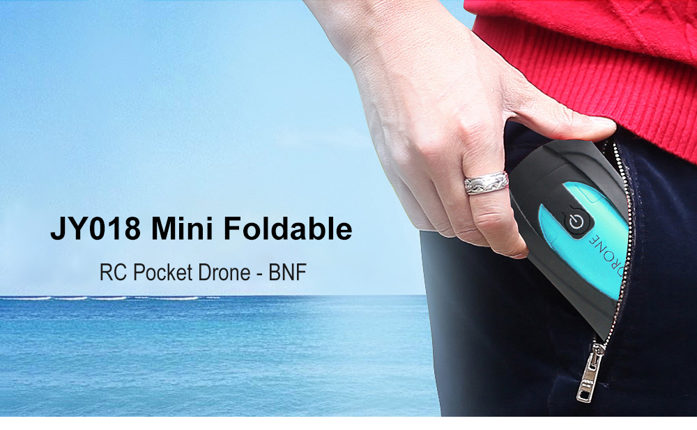 JY018 Mini Foldable RC Pocket Drone BNF WiFi FPV 0.3MP Camera / G-sensor Mode / Air Press Altitude Hold