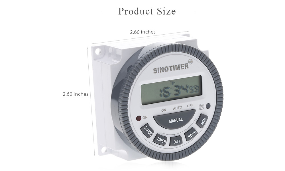 SINOTIMER 12V LCD Digital Multipurpose Programmable Control Power Timer Switch