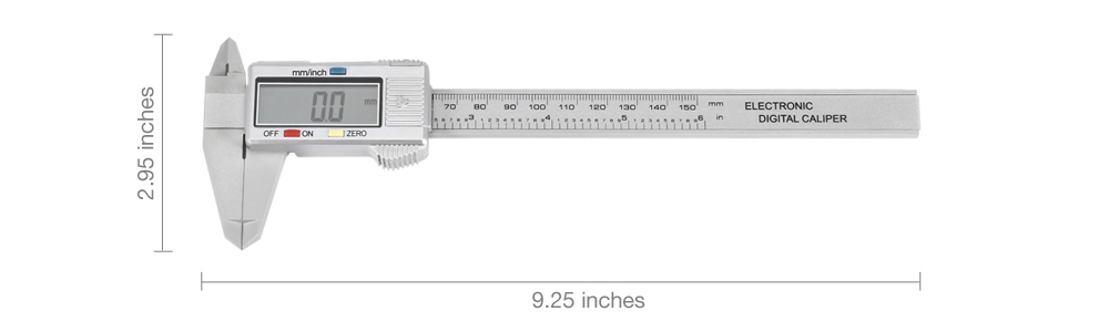 0 - 150MM Electronic Digital Micrometer Plastic Carbon Fibre Calliper