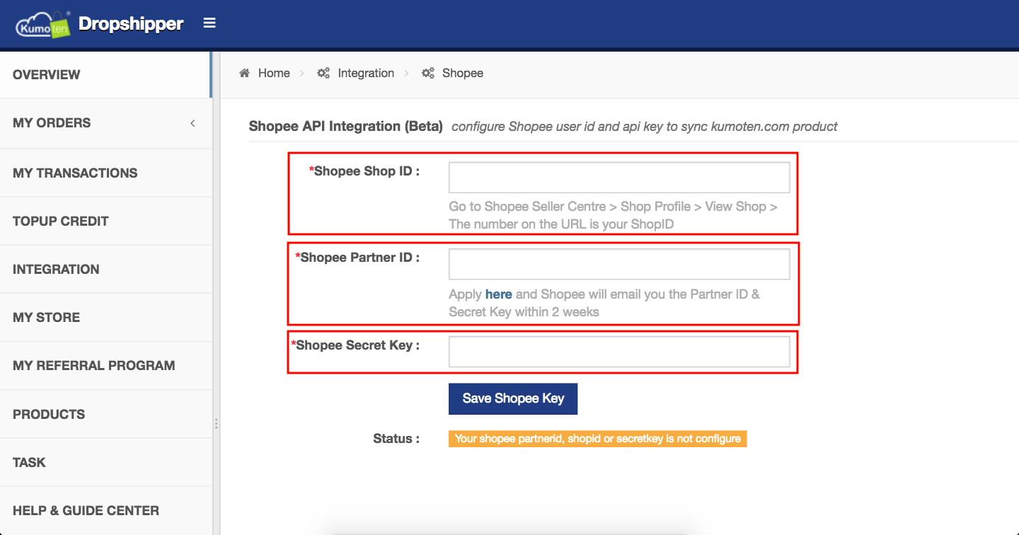 Shopee API Integration | Partner Platform | Easy Sync | Dropshipping